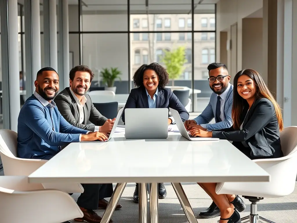 A professional photograph showcasing a diverse group of individuals collaborating in a modern office setting, symbolizing the partnership opportunities with JIUYOU.com. The image should convey teamwork, innovation, and a shared vision for success in the electronic gaming industry.